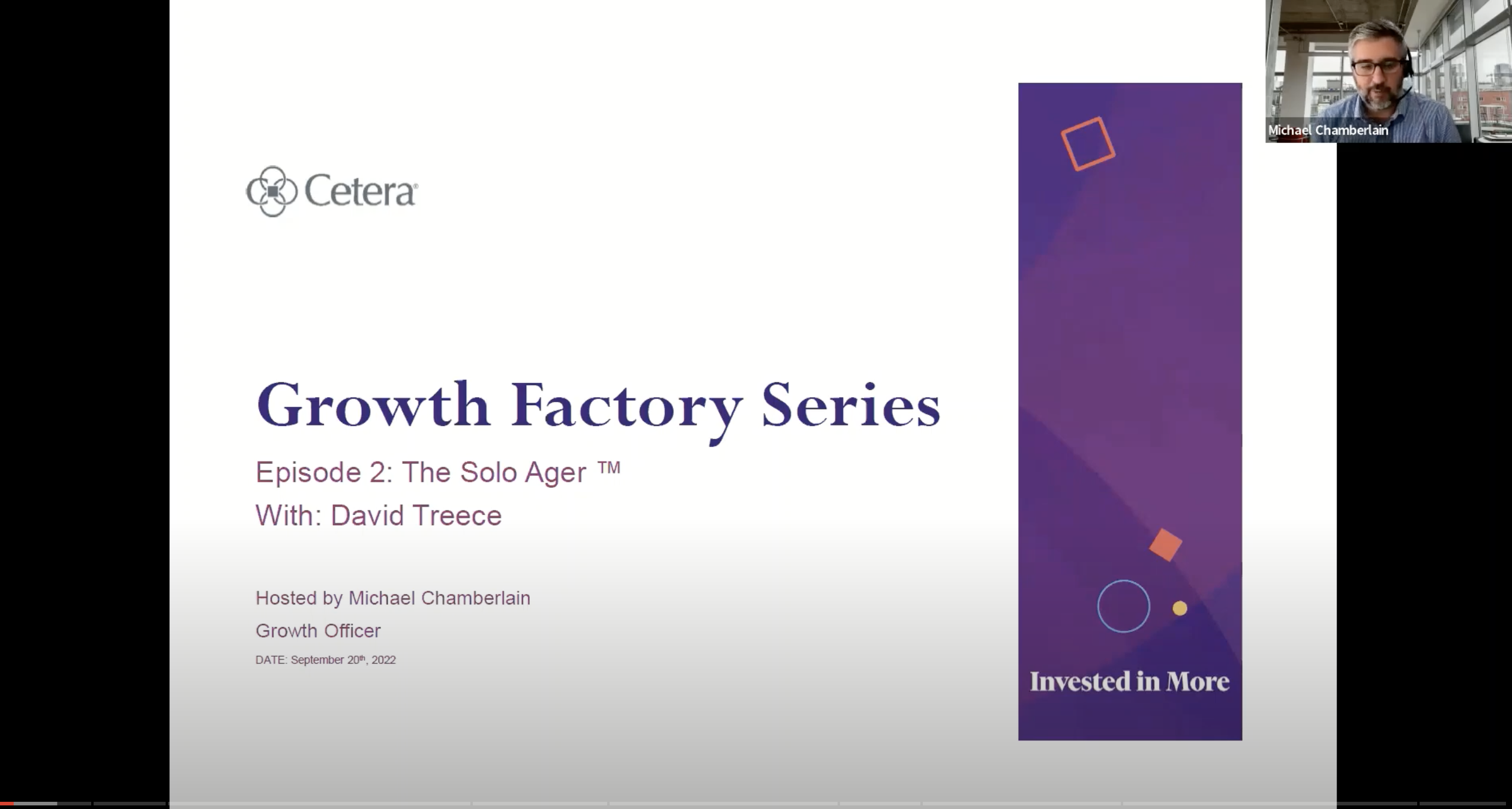Cetera's The Growth Factory Podcast: The Solo Ager with David Treece and Michael Chamberlain
